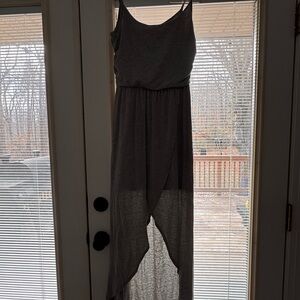 Elegant Gray Sleeveless Dress